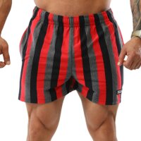 SHORTS striped 1513-RED