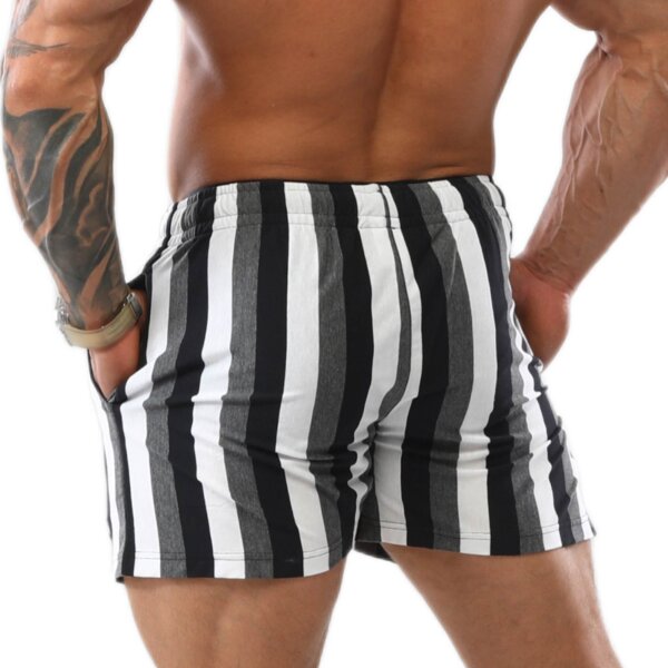 SHORTS striped 1513-WHITE