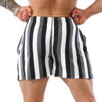 SHORTS striped 1513-WHITE