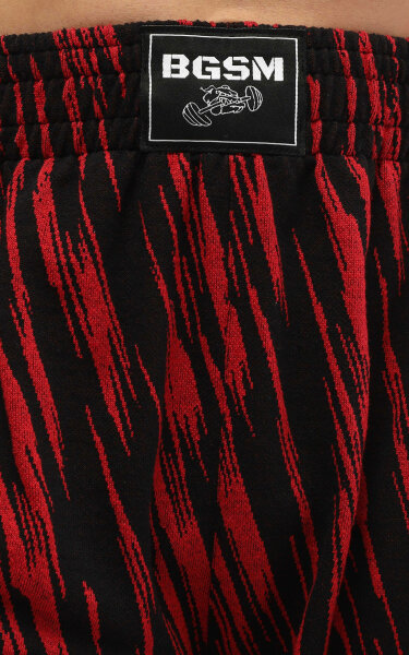 SWEATPANTS 1378-PNT-BLACK RED camouflage